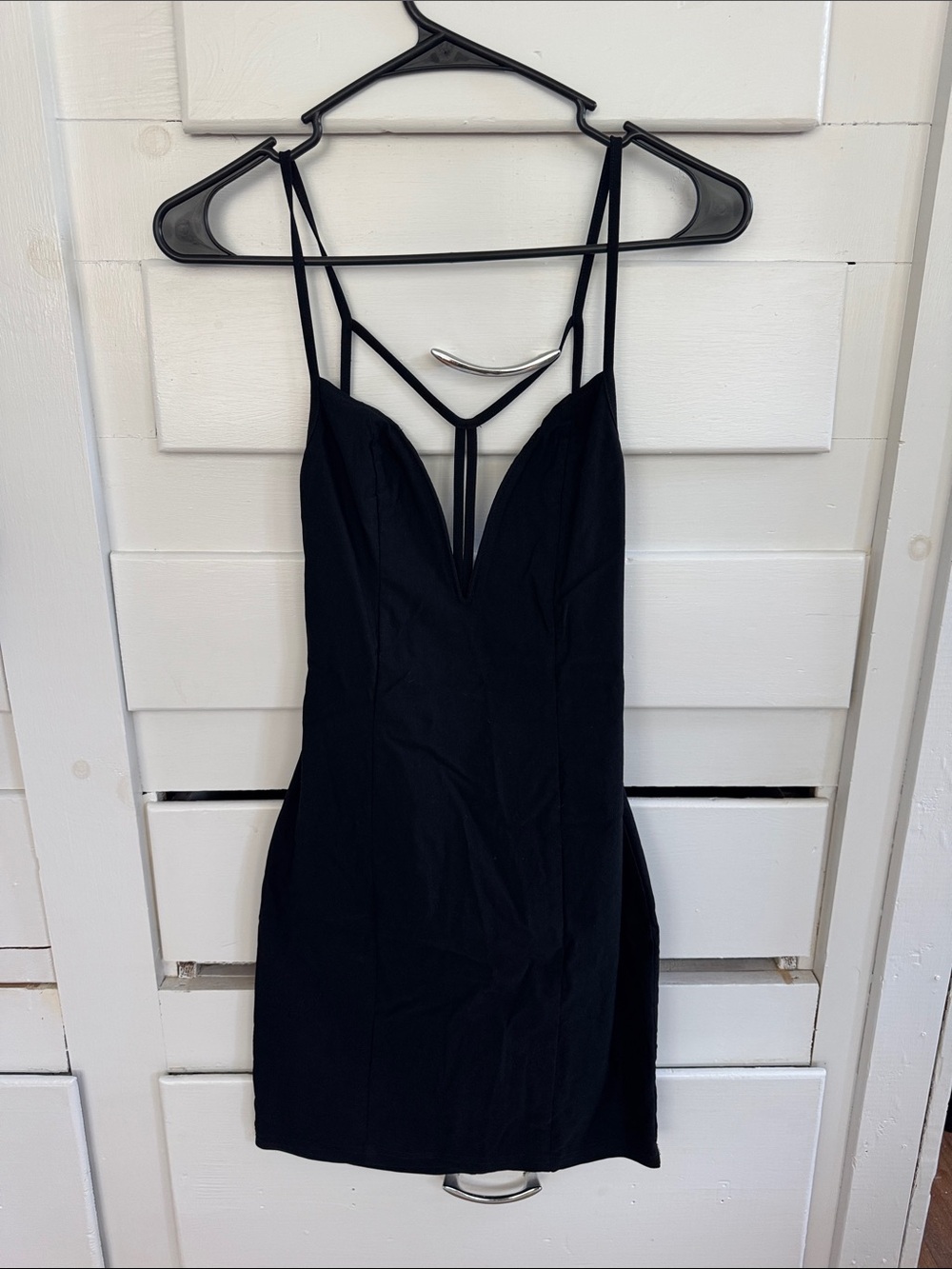 Black Strappy Mini Dress - Elegant Women's Evening Dress